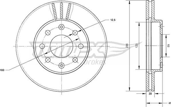 TOMEX brakes TX 70-92 - Bremžu diski ps1.lv