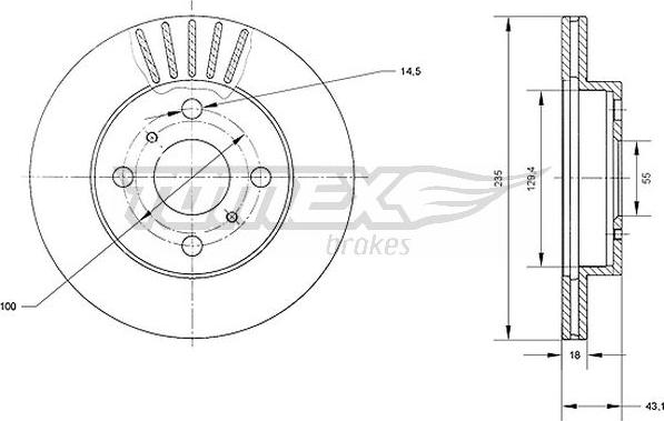 TOMEX brakes TX 70-97 - Bremžu diski ps1.lv