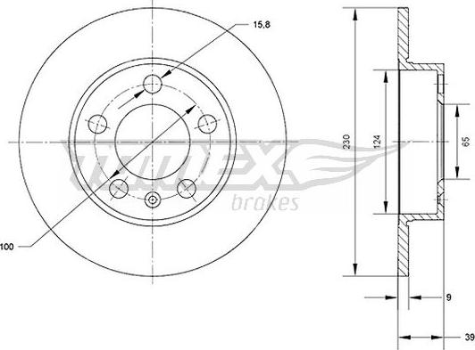 TOMEX brakes TX 70-01 - Bremžu diski ps1.lv