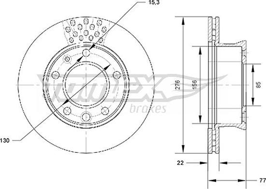 TOMEX brakes TX 70-07 - Bremžu diski ps1.lv