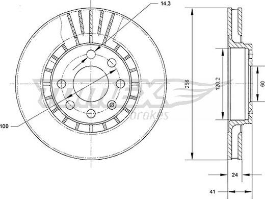 TOMEX brakes TX 70-15 - Bremžu diski ps1.lv