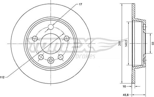 TOMEX brakes TX 70-16 - Bremžu diski ps1.lv