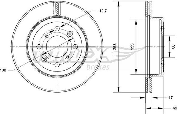 TOMEX brakes TX 70-84 - Bremžu diski ps1.lv