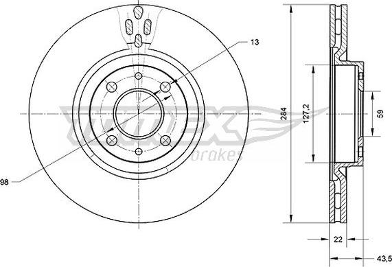 TOMEX brakes TX 70-83 - Bremžu diski ps1.lv