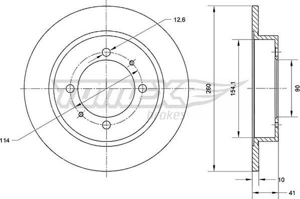 TOMEX brakes TX 70-82 - Bremžu diski ps1.lv