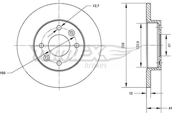 TOMEX brakes TX 70-36 - Bremžu diski ps1.lv