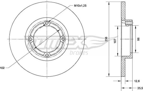 TOMEX brakes TX 70-33 - Bremžu diski ps1.lv