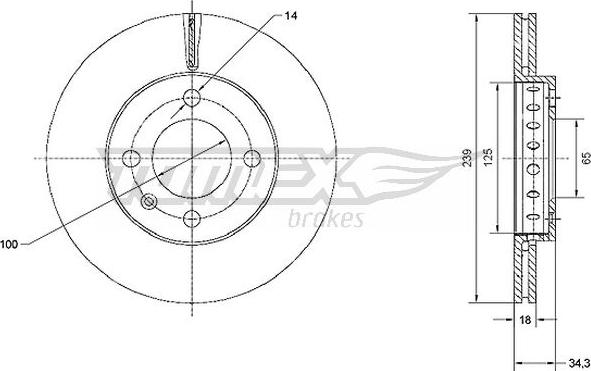 TOMEX brakes TX 70-20 - Bremžu diski ps1.lv