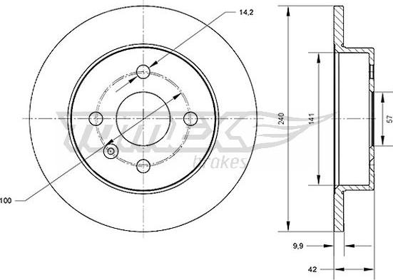 TOMEX brakes TX 70-23 - Bremžu diski ps1.lv