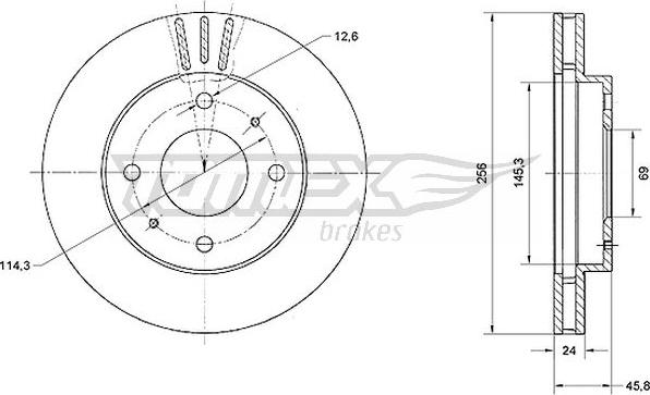 TOMEX brakes TX 70-74 - Bremžu diski ps1.lv