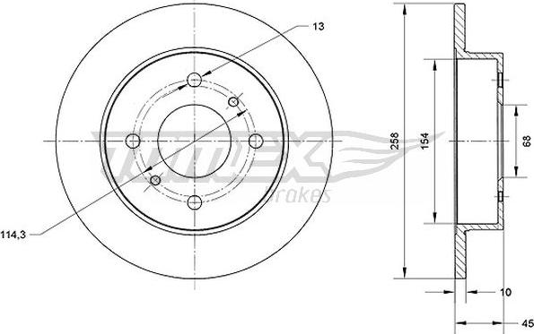 TOMEX brakes TX 70-77 - Bremžu diski ps1.lv