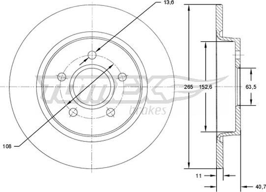 TOMEX brakes TX 71-94 - Bremžu diski ps1.lv