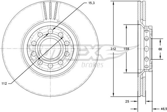 TOMEX brakes TX 71-97 - Bremžu diski ps1.lv