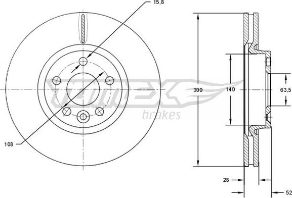 TOMEX brakes TX 71-56 - Bremžu diski ps1.lv