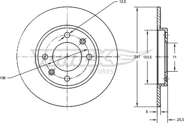 TOMEX brakes TX 71-53 - Bremžu diski ps1.lv