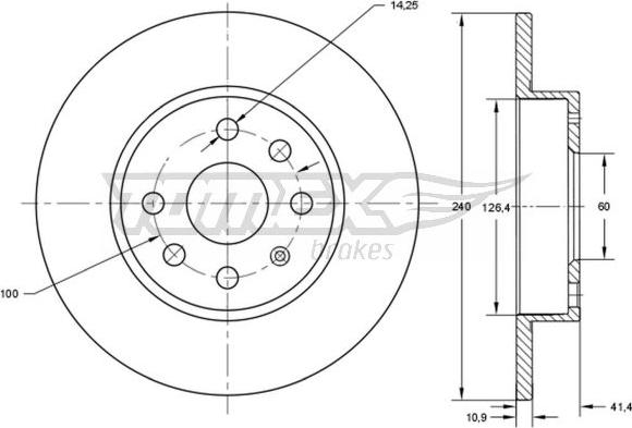 TOMEX brakes TX 71-52 - Bremžu diski ps1.lv