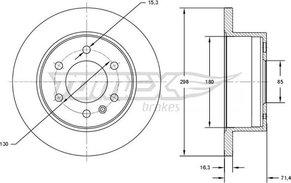 TOMEX brakes TX 71-60 - Bremžu diski ps1.lv