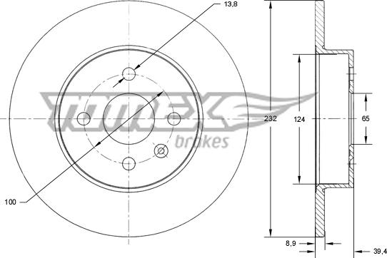 TOMEX brakes TX 71-63 - Bremžu diski ps1.lv