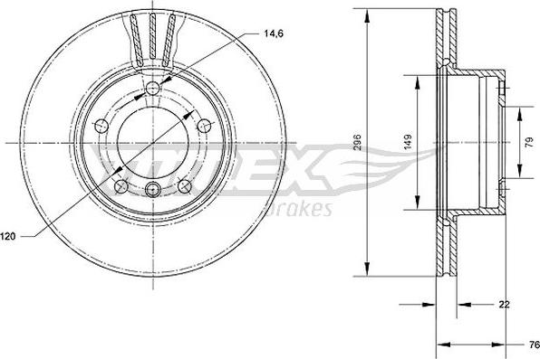 TOMEX brakes TX 71-05 - Bremžu diski ps1.lv