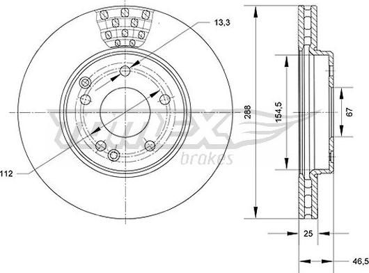 TOMEX brakes TX 71-06 - Bremžu diski ps1.lv