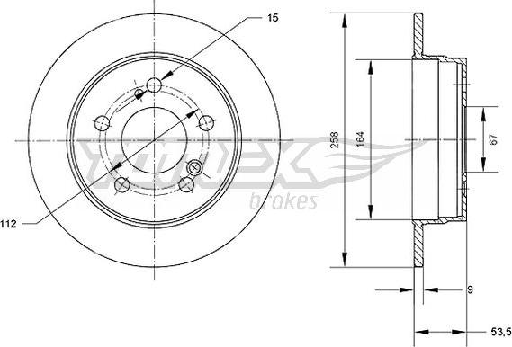 TOMEX brakes TX 71-01 - Bremžu diski ps1.lv