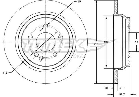 TOMEX brakes TX 71-89 - Bremžu diski ps1.lv