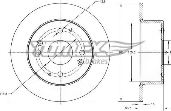 TOMEX brakes TX 71-85 - Bremžu diski ps1.lv