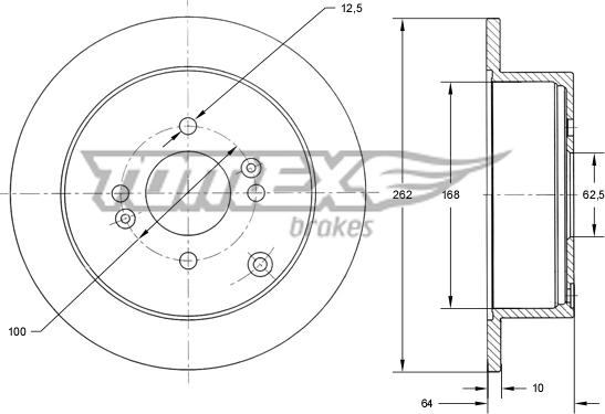 TOMEX brakes TX 71-34 - Bremžu diski ps1.lv