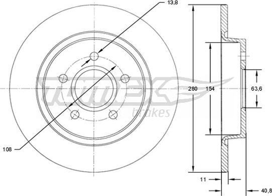 TOMEX brakes TX 71-75 - Bremžu diski ps1.lv