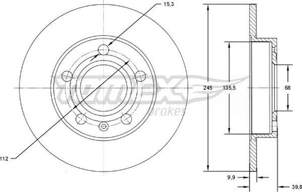 TOMEX brakes TX 71-71 - Bremžu diski ps1.lv