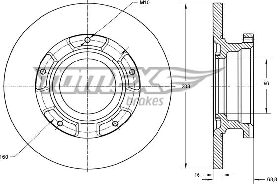 TOMEX brakes TX 73-93 - Bremžu diski ps1.lv