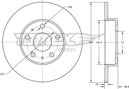 TOMEX brakes TX 73-46 - Bremžu diski ps1.lv