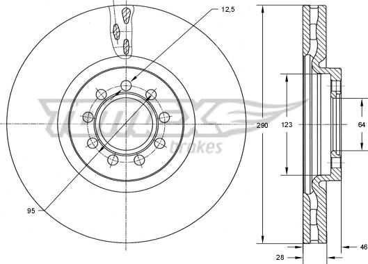 TOMEX brakes TX 73-40 - Bremžu diski ps1.lv