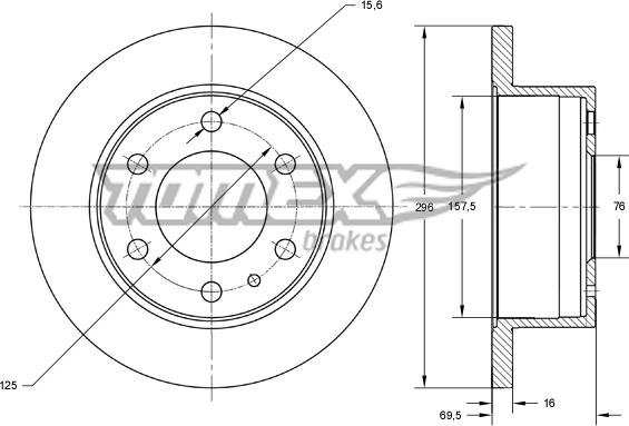 TOMEX brakes TX 73-41 - Bremžu diski ps1.lv