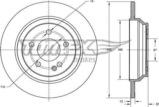 TOMEX brakes TX 73-43 - Bremžu diski ps1.lv