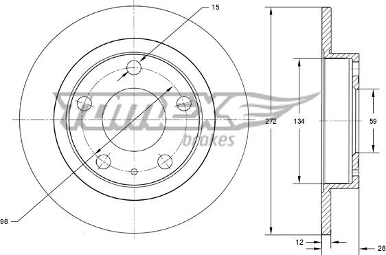 TOMEX brakes TX 73-65 - Bremžu diski ps1.lv