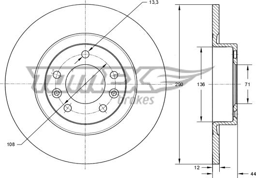 TOMEX brakes TX 73-68 - Bremžu diski ps1.lv