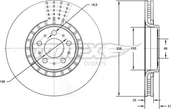 TOMEX brakes TX 73-09 - Bremžu diski ps1.lv