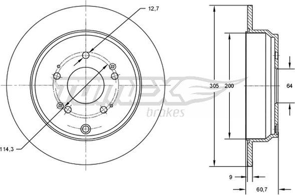 TOMEX brakes TX 73-04 - Bremžu diski ps1.lv