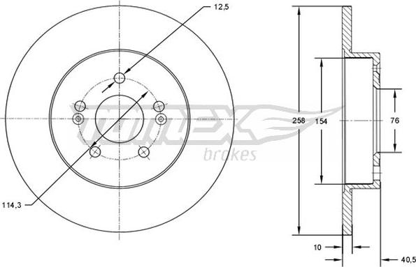 TOMEX brakes TX 73-05 - Bremžu diski ps1.lv