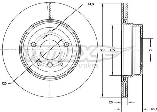 TOMEX brakes TX 73-00 - Bremžu diski ps1.lv