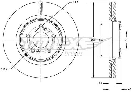 TOMEX brakes TX 73-07 - Bremžu diski ps1.lv