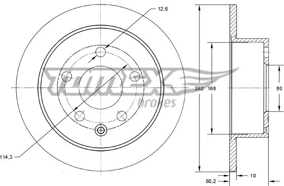 TOMEX brakes TX 73-86 - Bremžu diski ps1.lv