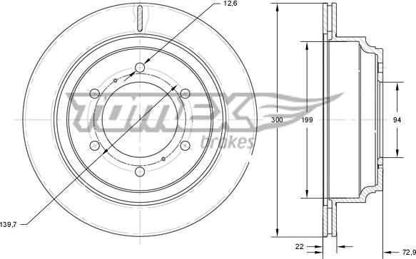 TOMEX brakes TX 73-88 - Bremžu diski ps1.lv