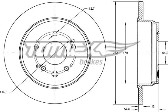 TOMEX brakes TX 73-83 - Bremžu diski ps1.lv