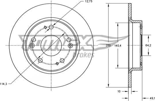 TOMEX brakes TX 73-82 - Bremžu diski ps1.lv