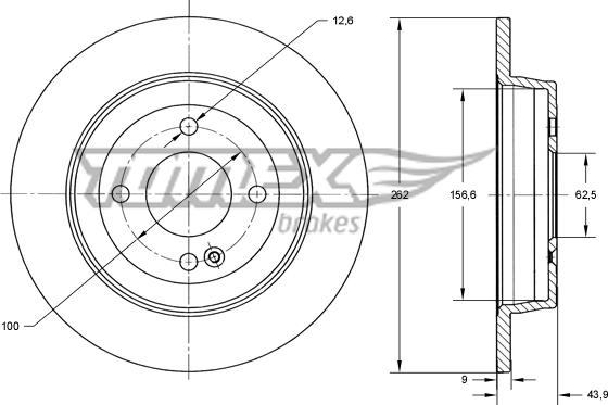 TOMEX brakes TX 73-35 - Bremžu diski ps1.lv