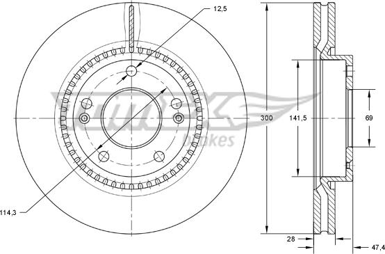 TOMEX brakes TX 73-31 - Bremžu diski ps1.lv