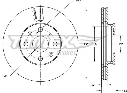 TOMEX brakes TX 73-29 - Bremžu diski ps1.lv