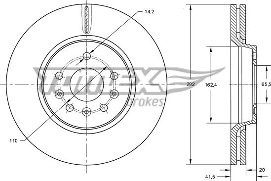 TOMEX brakes TX 73-79 - Bremžu diski ps1.lv